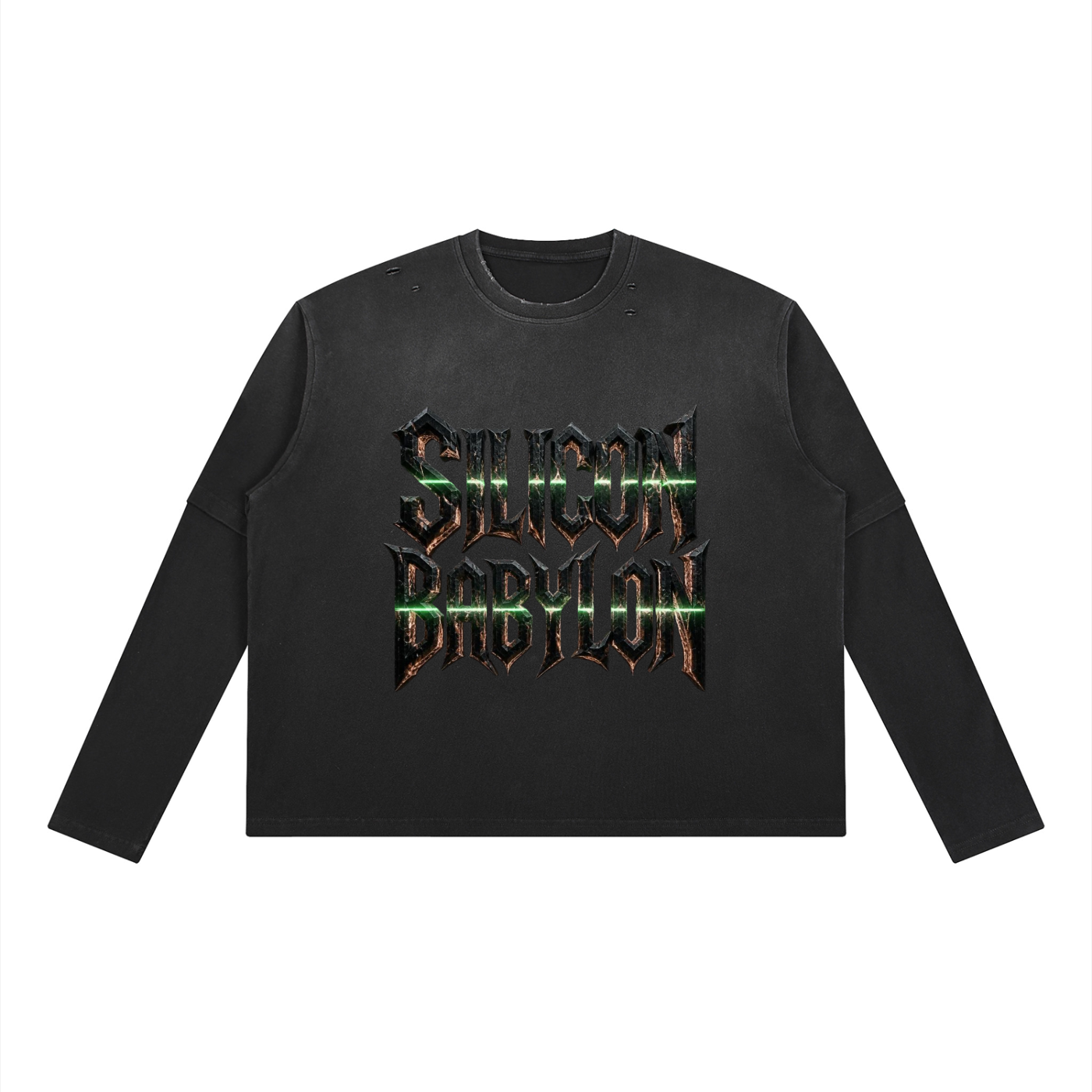 Silicon Babylon Unisex Vintage Wash Layered T-Shirt