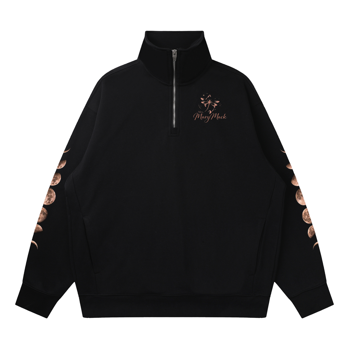Quarter-Zip Drop Shoulder Sweatshirt|Mrs.MaryMack