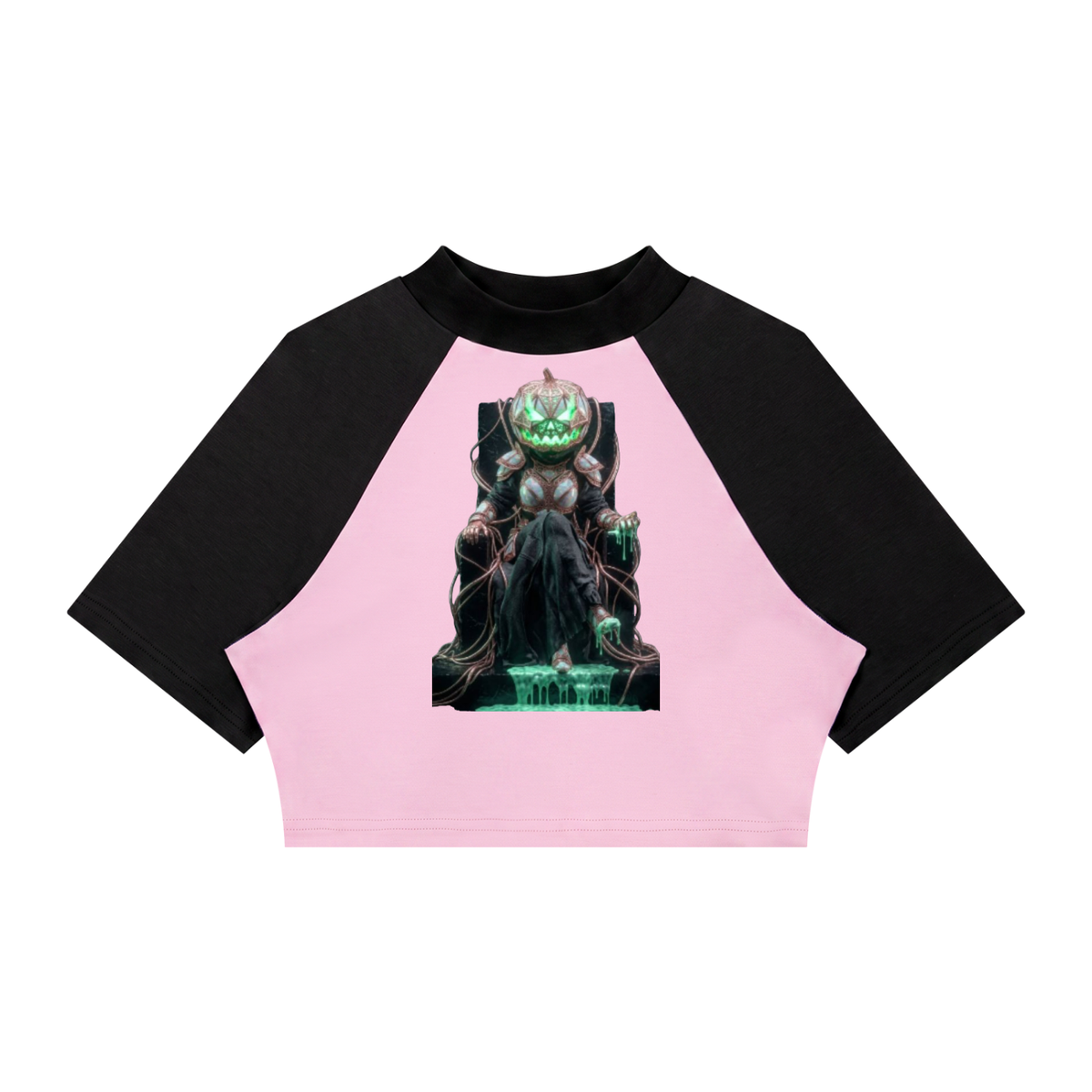 Women’s Color Block Raglan Crop T-Shirt|Mrs.MaryMack