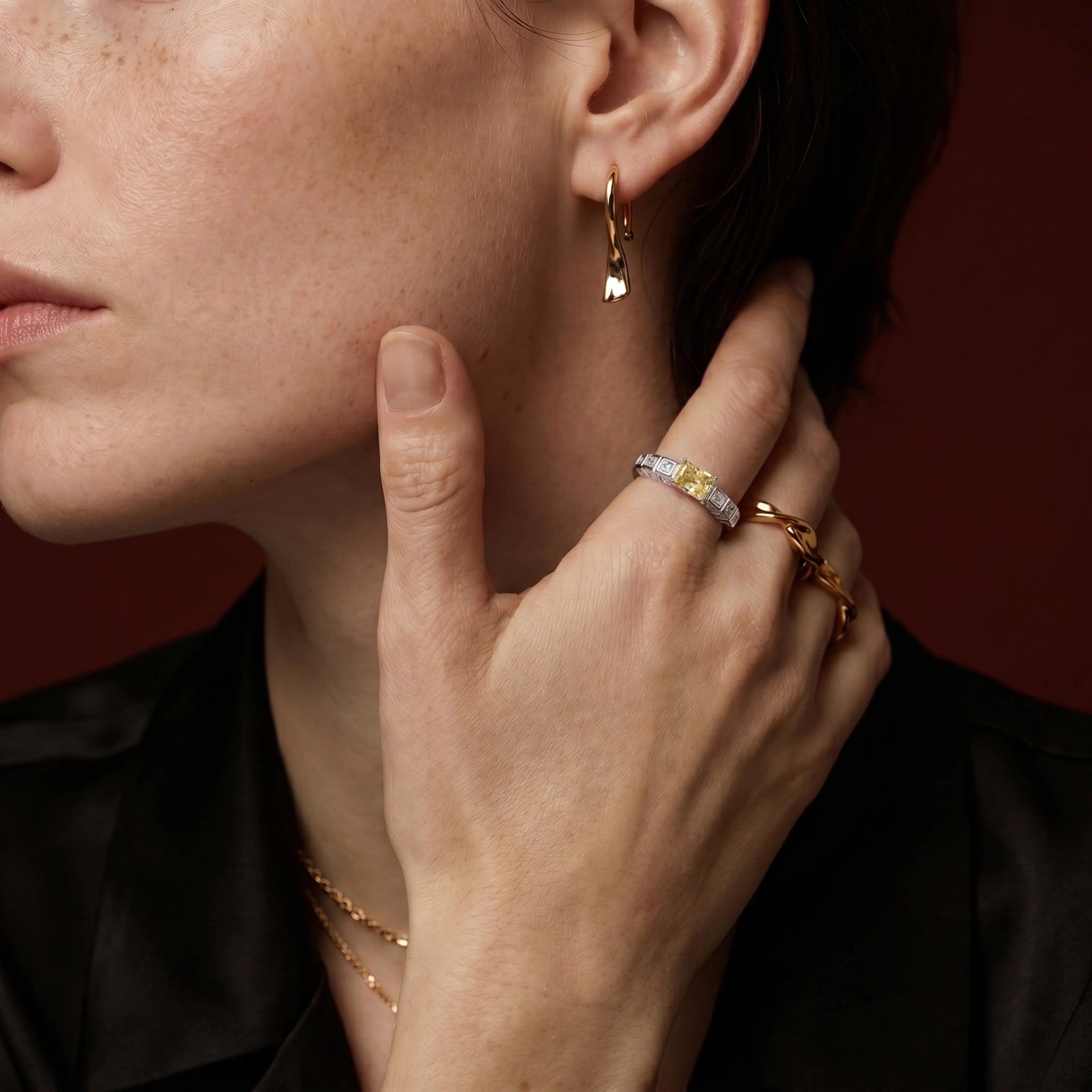 Golden Geometry Ring | Mrs.MaryMack