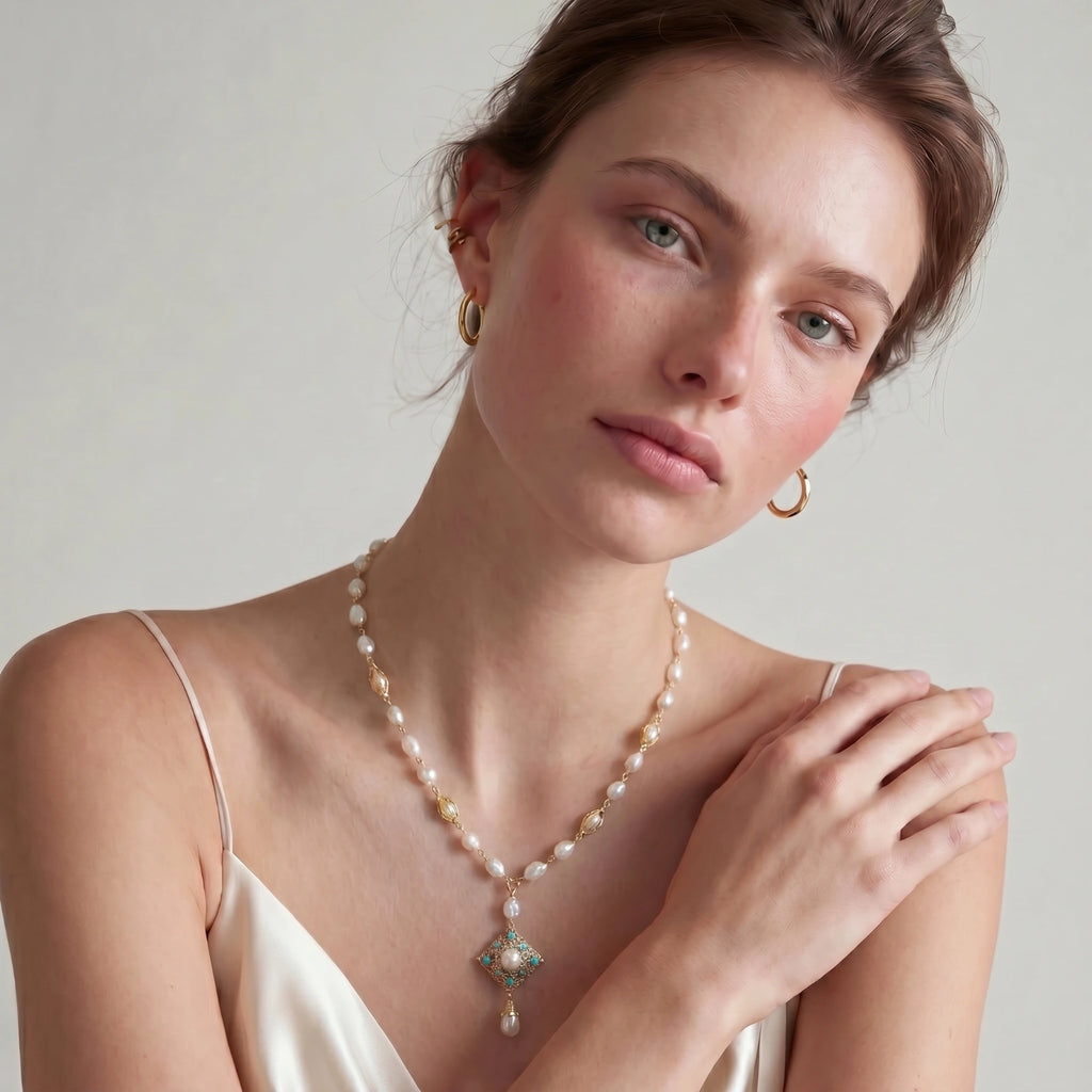 Celestial Pearl Drop Necklace | Mrs.MaryMack