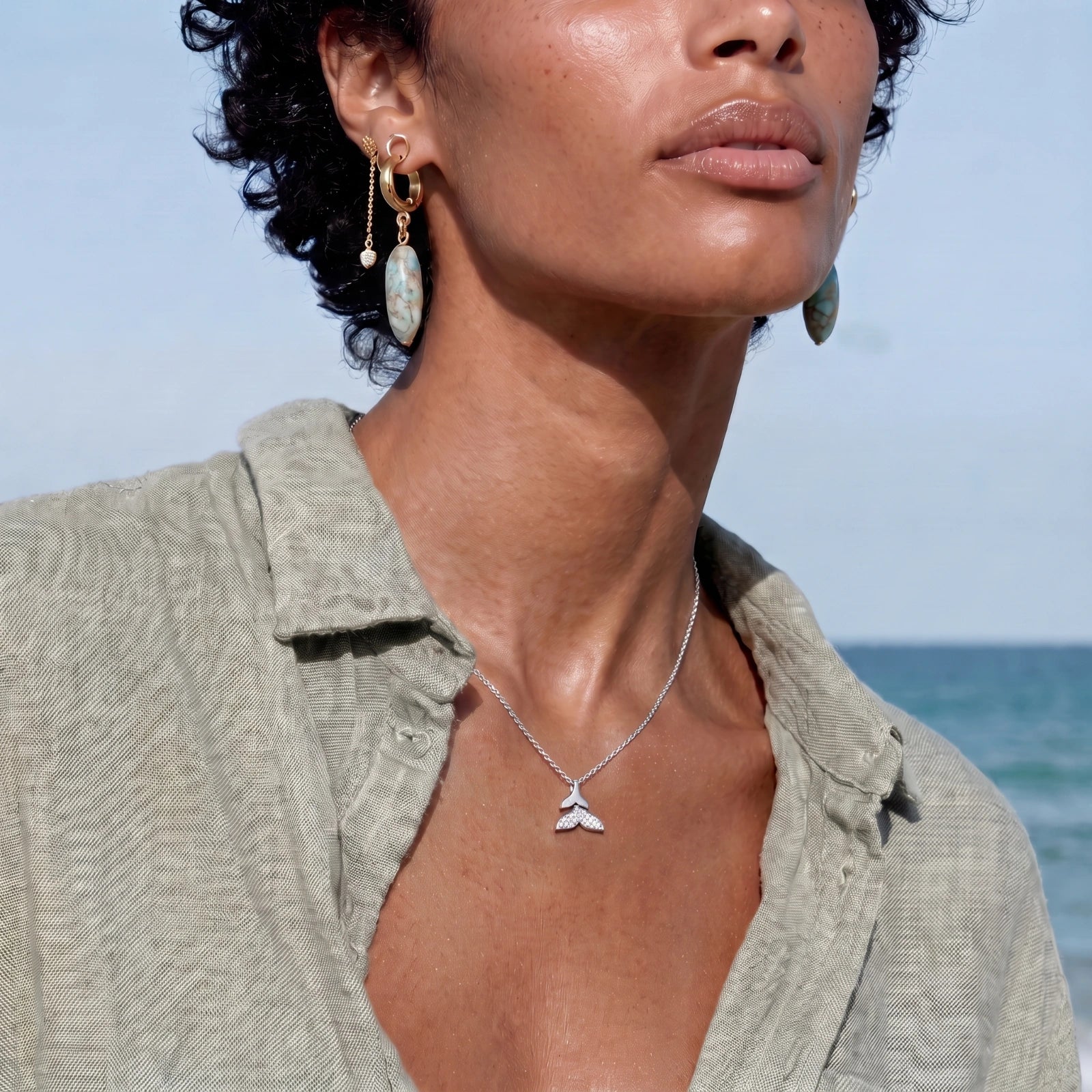 Whale Tail Crystal Necklace | Mrs.MaryMack