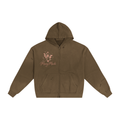 Hand-Frayed Sunfade Zip Hoodie|Mrs.MaryMack