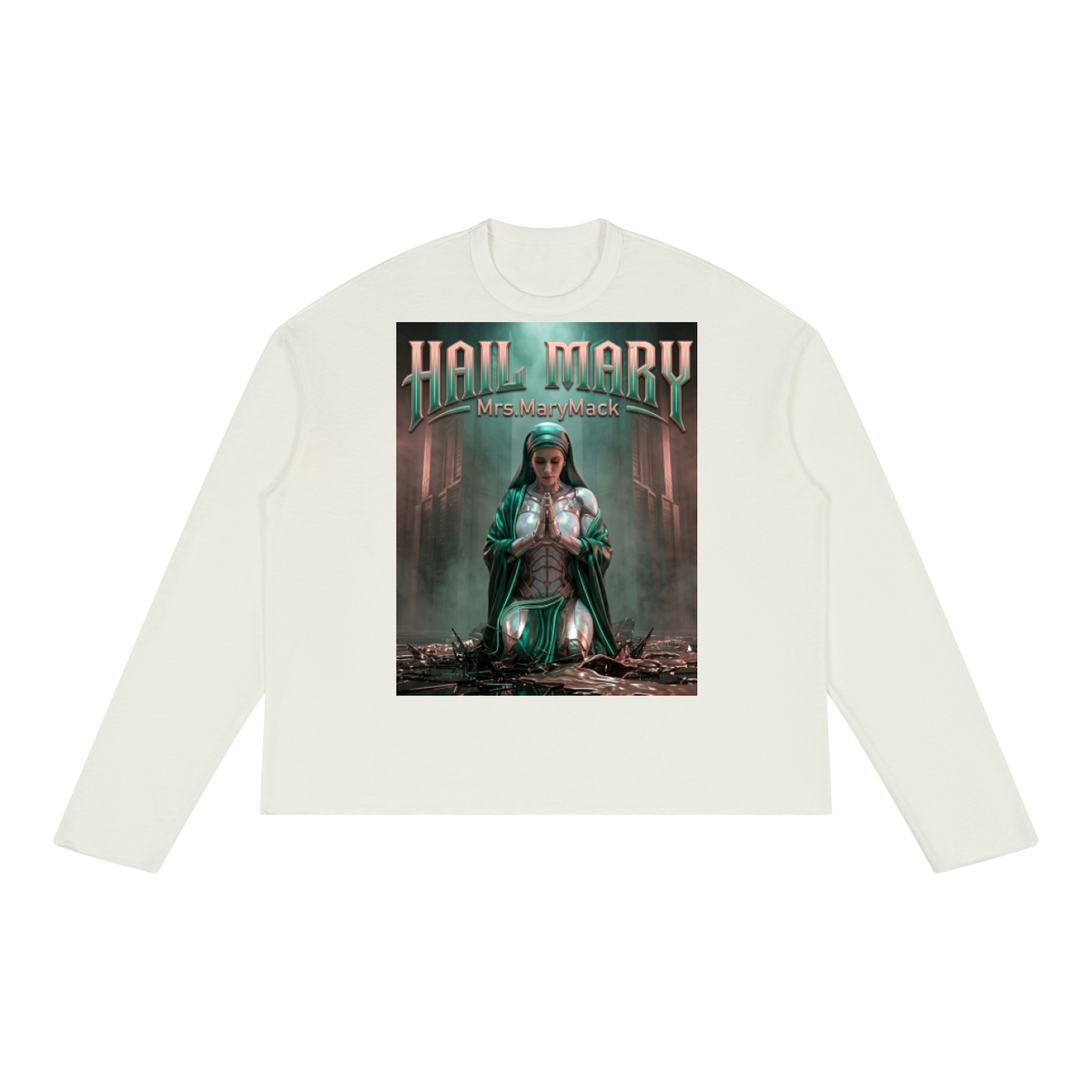 Unisex Raw Edge Long Sleeve T-Shirt|Mrs.MaryMack