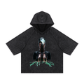 Snow Washed Hooded Boxy T-Shirt|Mrs.MaryMack