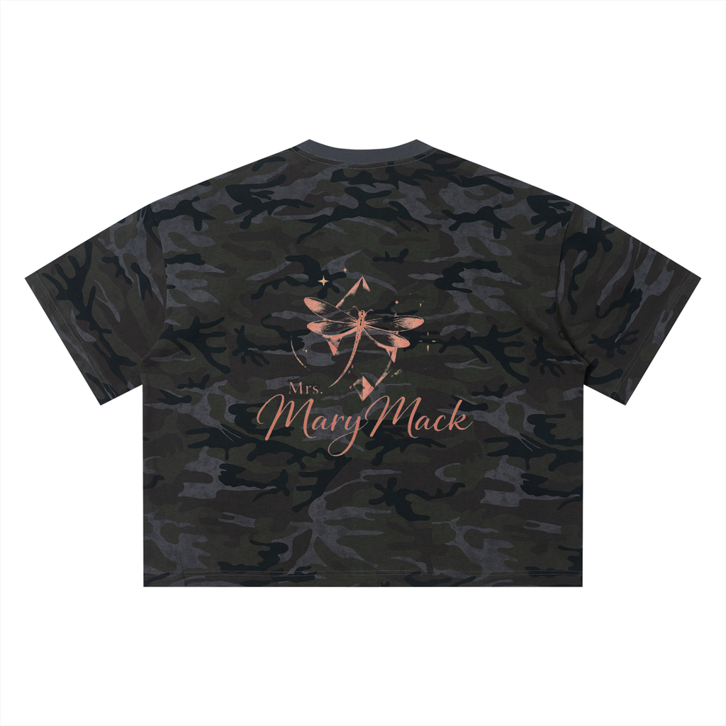 Unisex Camo Boxy T-Shirt|Mrs.MaryMack