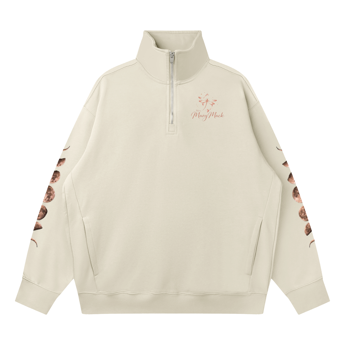 Quarter-Zip Drop Shoulder Sweatshirt|Mrs.MaryMack