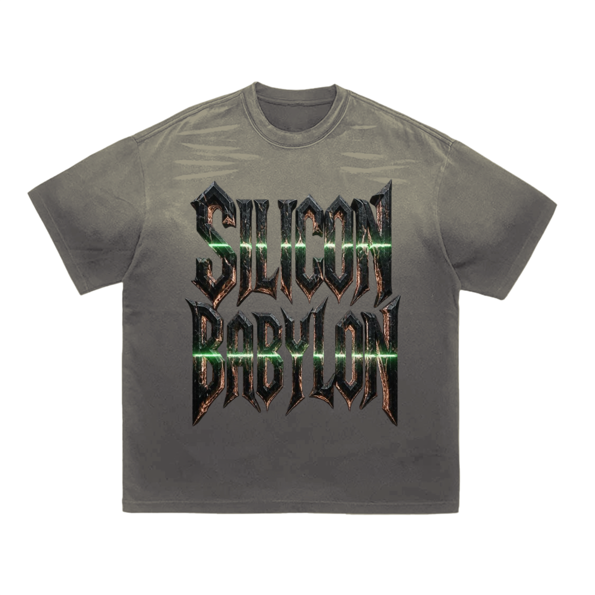 Silicon Babylon Tiger Stripe Gradient Washed T-Shirt|Mrs.MaryMack