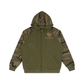 Unisex Camo-Splice Raglan Zip Hoodie|Mrs.MaryMack
