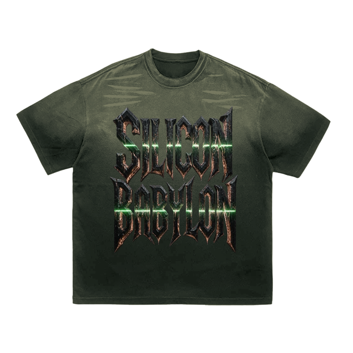 Silicon Babylon Tiger Stripe Gradient Washed T-Shirt|Mrs.MaryMack