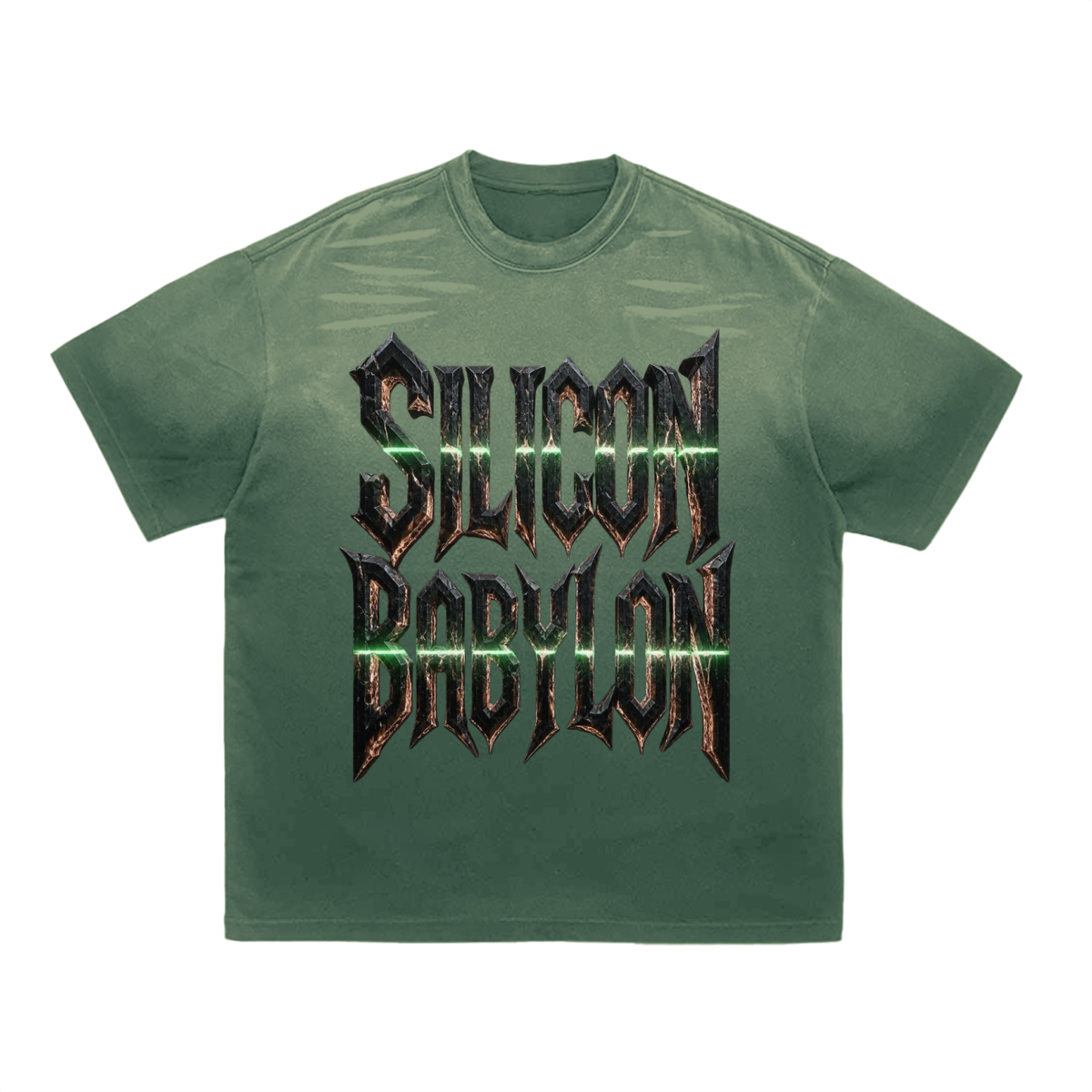 Silicon Babylon Tiger Stripe Gradient Washed T-Shirt|Mrs.MaryMack