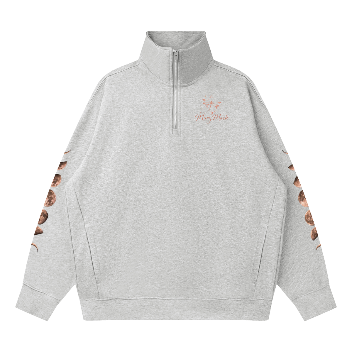 Quarter-Zip Drop Shoulder Sweatshirt|Mrs.MaryMack