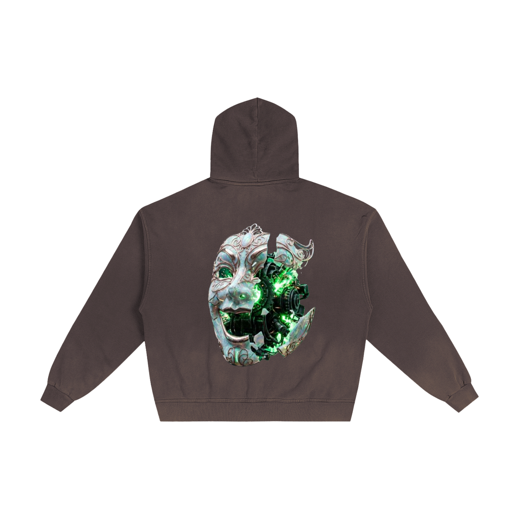 Hand-Frayed Sunfade Zip Hoodie|Mrs.MaryMack