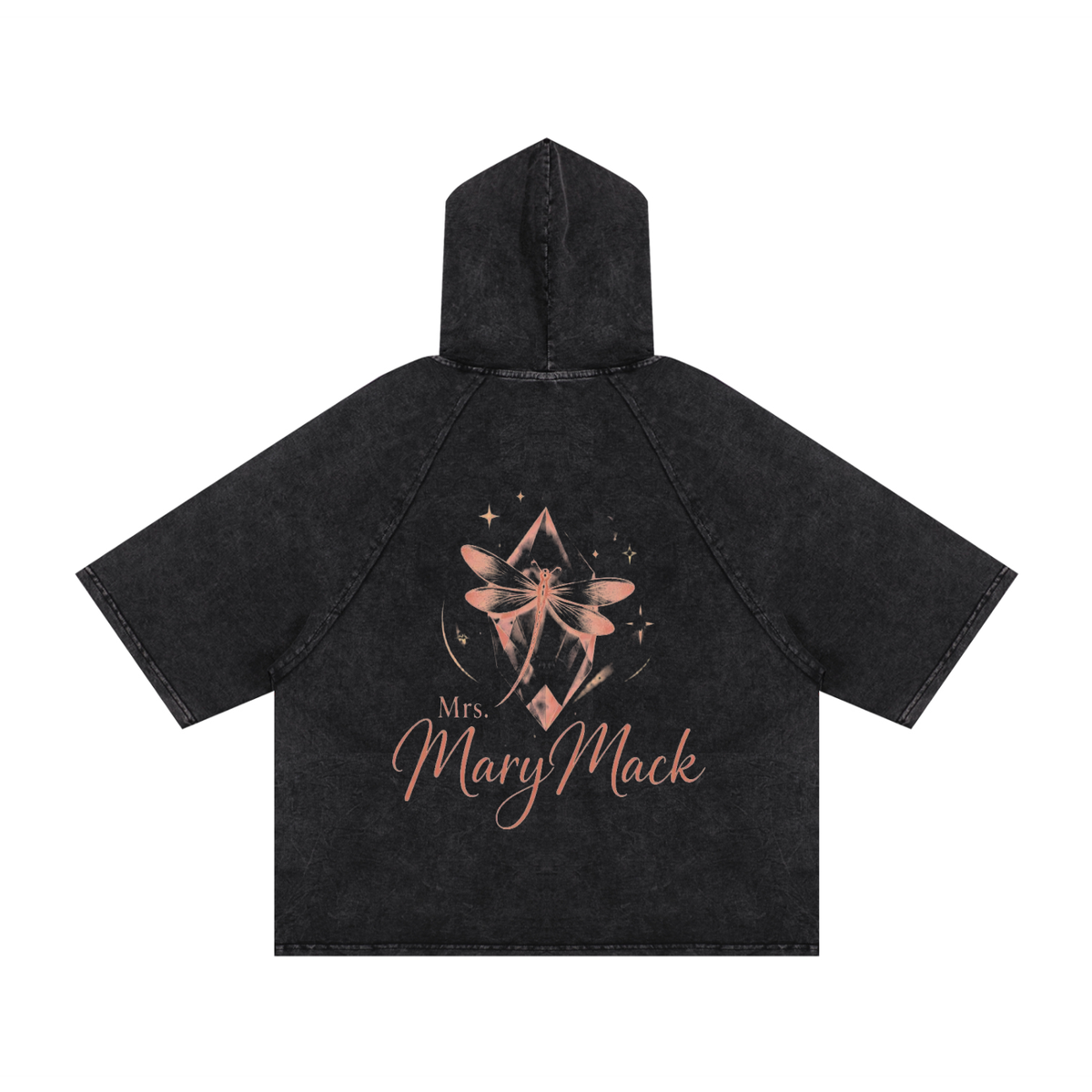 Snow Washed Hooded Boxy T-Shirt|Mrs.MaryMack