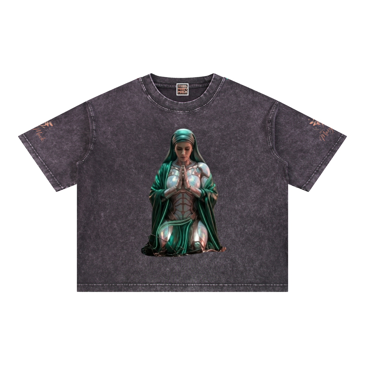 Mineral Wash Boxy Cotton T-Shirt|Mrs.MaryMack