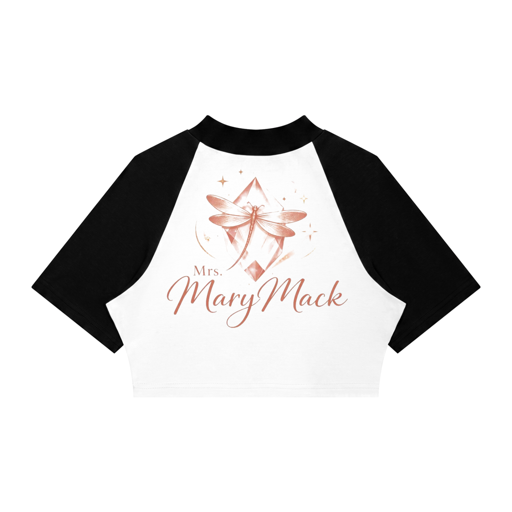 Women’s Color Block Raglan Crop T-Shirt|Mrs.MaryMack