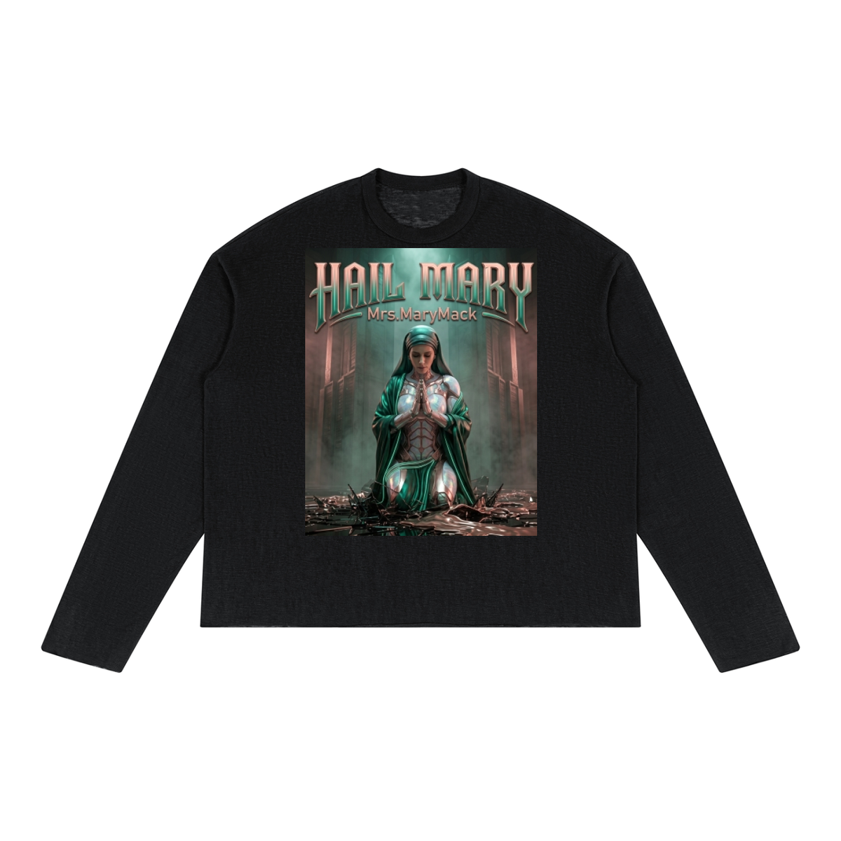 Unisex Raw Edge Long Sleeve T-Shirt|Mrs.MaryMack